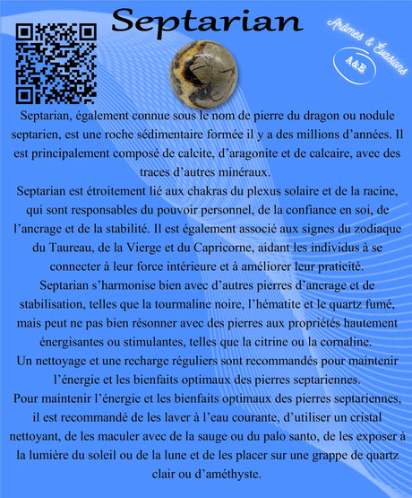 Descriptive Cards - Precious Stones & Crystals - Septarian (Dragonstone)