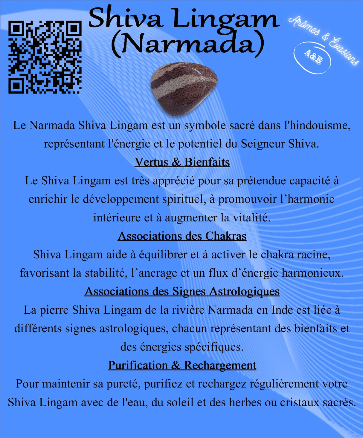 Descriptive Cards -Precious Stones & Crystals -Shiva Lingam (Narmada)