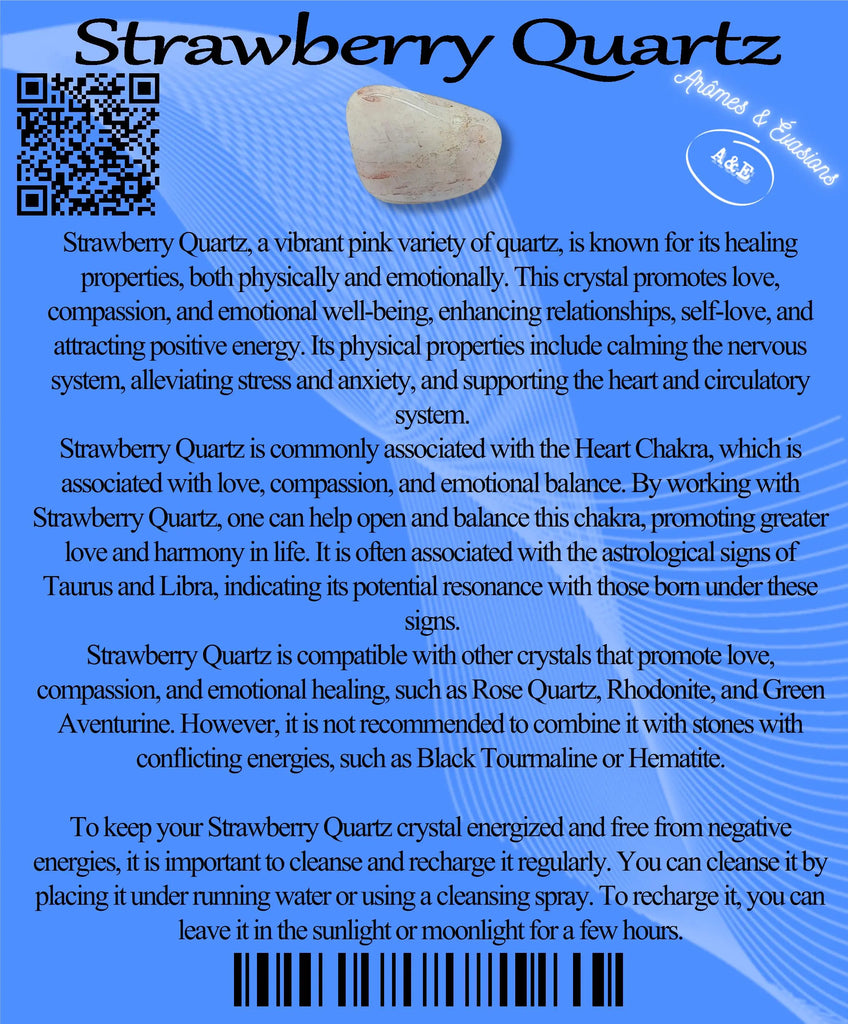 Descriptive Cards -Precious Stones & Crystals -Strawberry Quartz