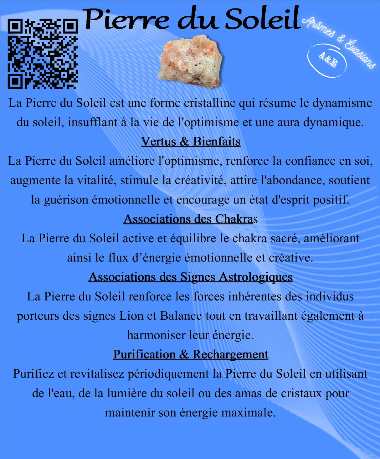 Descriptive Cards -Precious Stones & Crystals -Sunstone