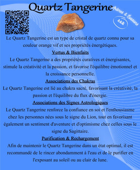 Descriptive Cards -Precious Stones & Crystals -Tangerine Quartz