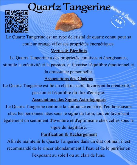 Descriptive Cards -Precious Stones & Crystals -Tangerine Quartz