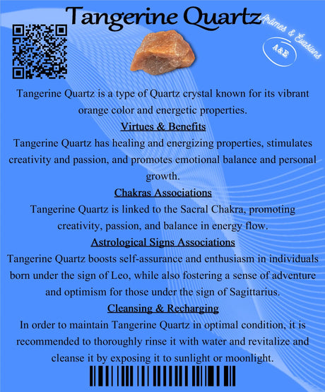 Descriptive Cards -Precious Stones & Crystals -Tangerine Quartz