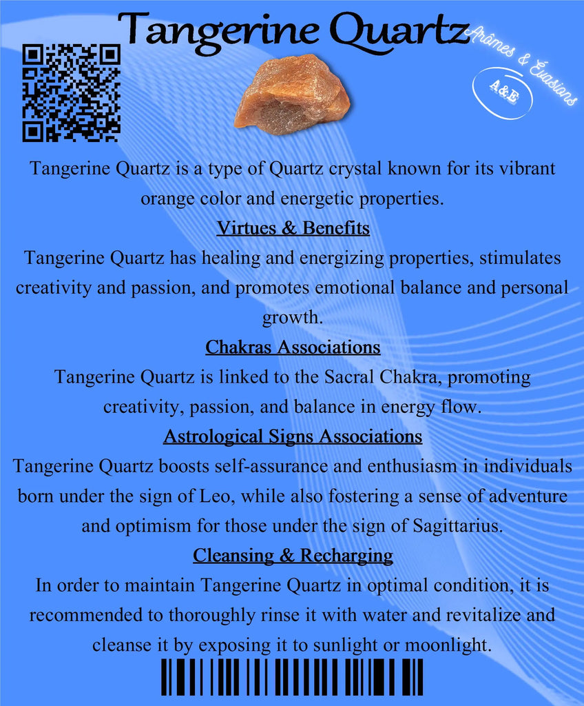 Descriptive Cards -Precious Stones & Crystals -Tangerine Quartz