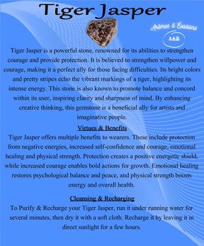 Descriptive Cards -Precious Stones & Crystals -Tiger Jasper