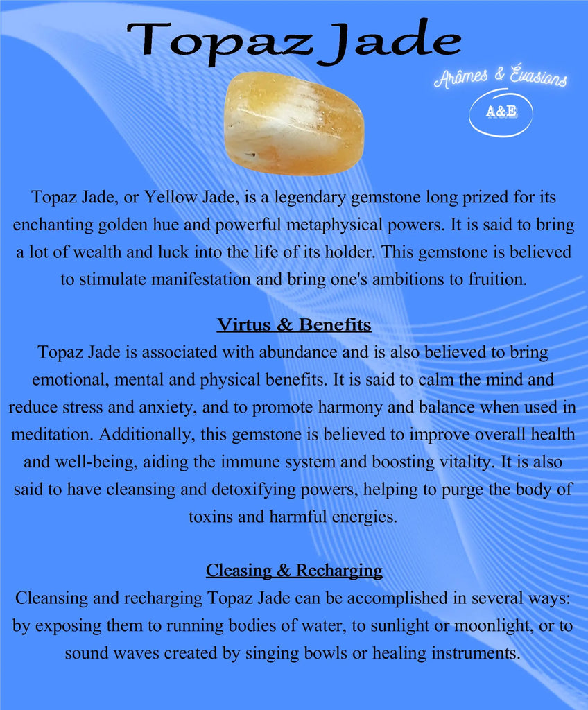 Descriptive Cards -Precious Stones & Crystals -Topaz Jade Arômes & Évasions.