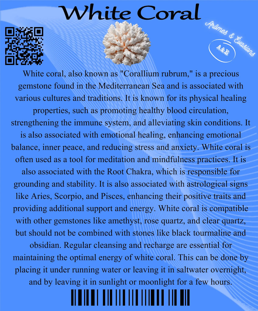 Descriptive Cards -Precious Stones & Crystals -White Coral