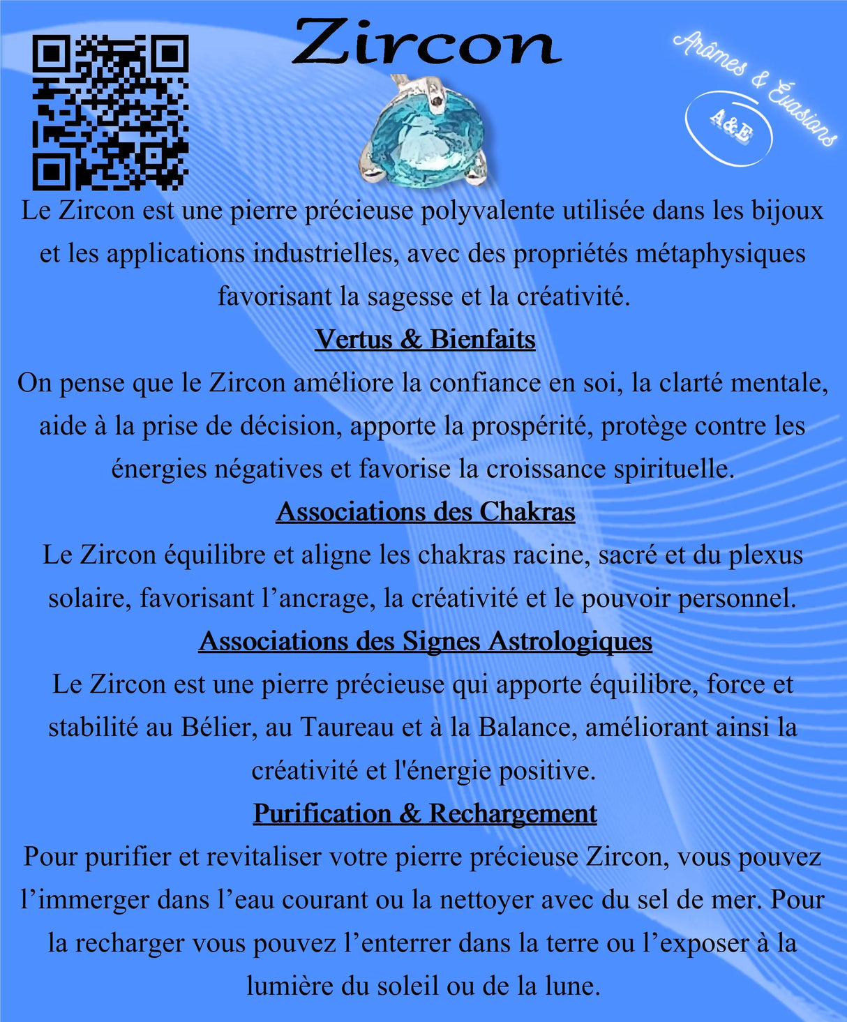 Descriptive Cards -Precious Stones & Crystals -Zircon