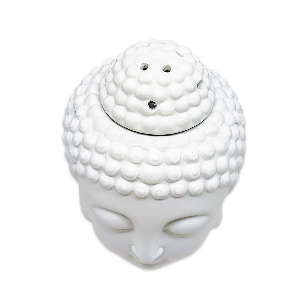 Diffuser -Oil & Wax Warmer -Ceramic -White Buddha Head