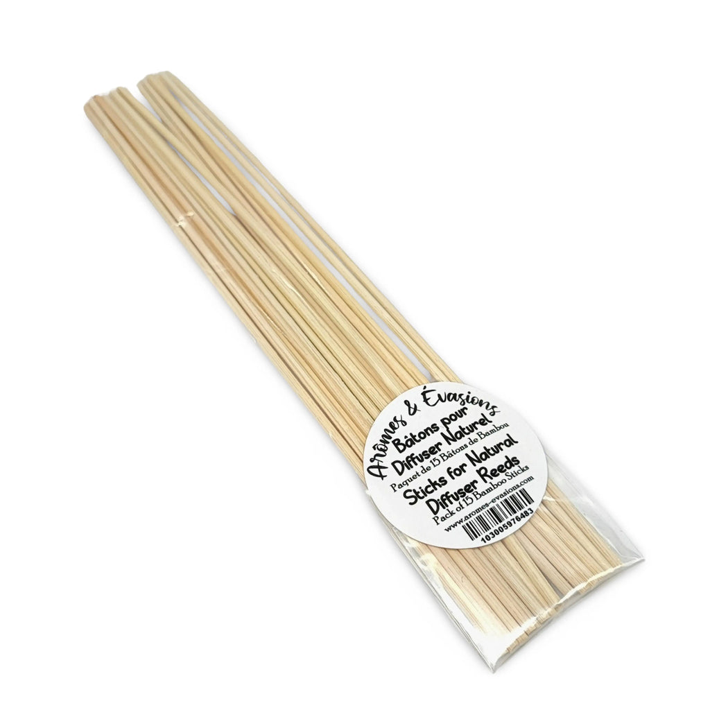 Diffuser -Natural Rattan 10 Inch Reeds -15 Sticks Pack