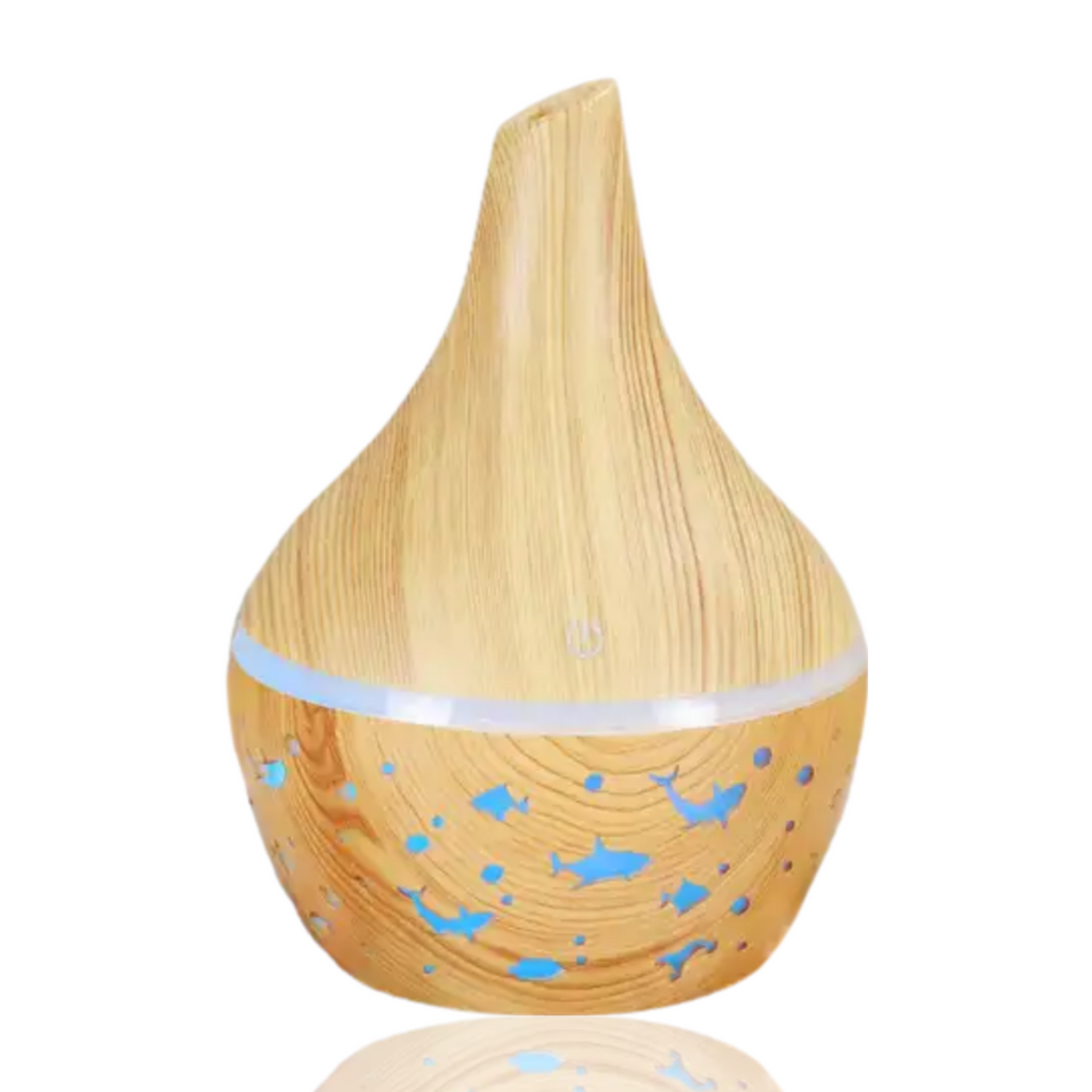 Diffuser -Ultrasonic -Wood Grain -Natural with Fish