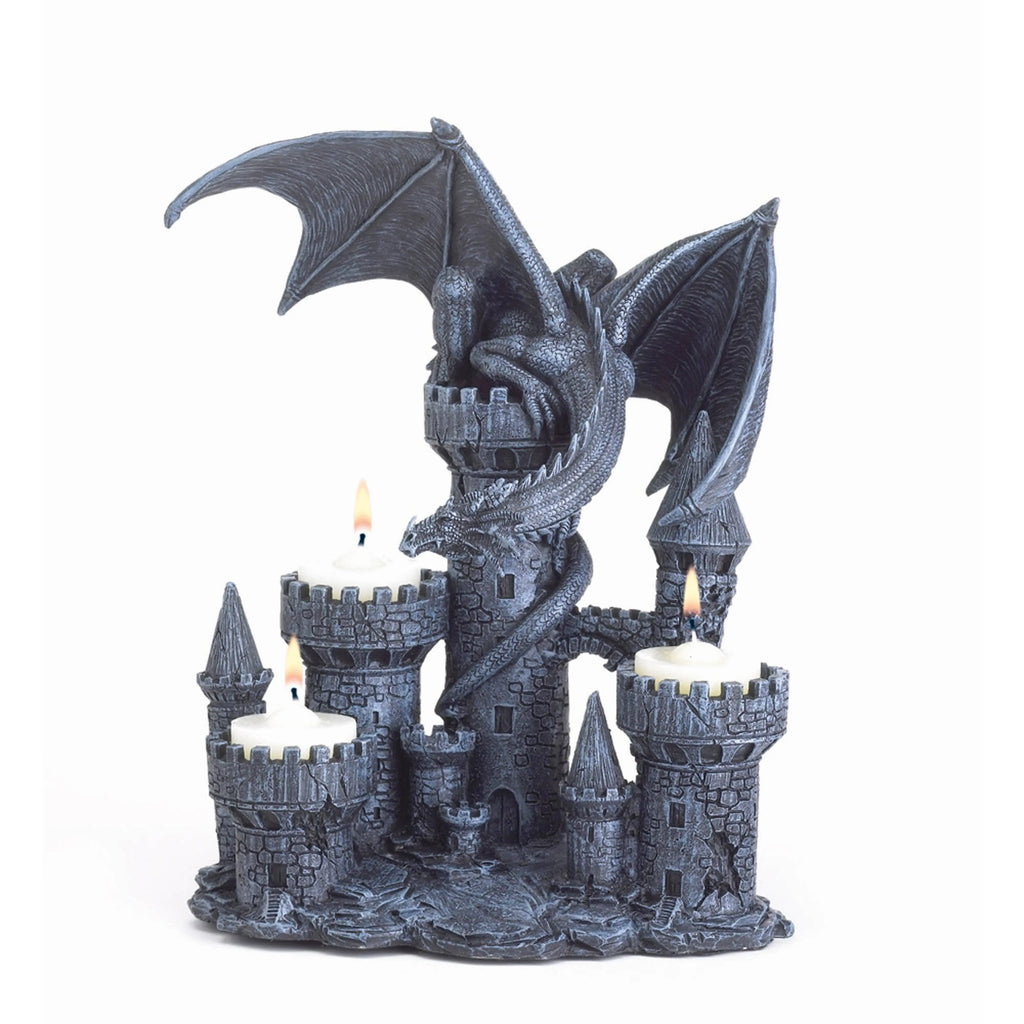 Candle Holder -Dragon & Castle