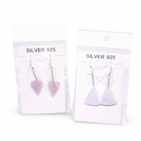 Earrings -925 Sterling -Natural Jade -Mixed Color