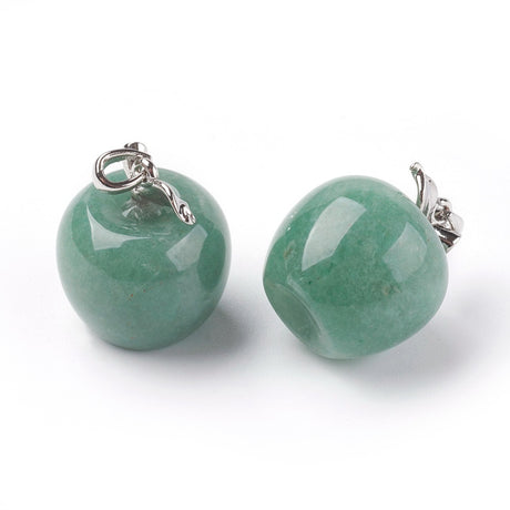 Necklace - Green Aventurine - Apple Shape
