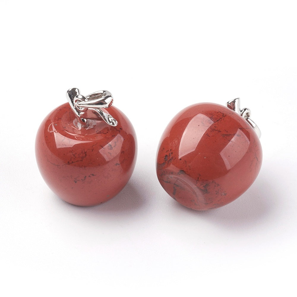 Necklace - Red Jasper - Apple Shape