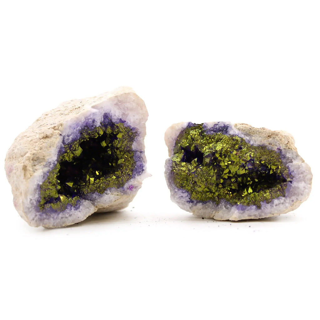 Geode -Calcite -Purple & Gold