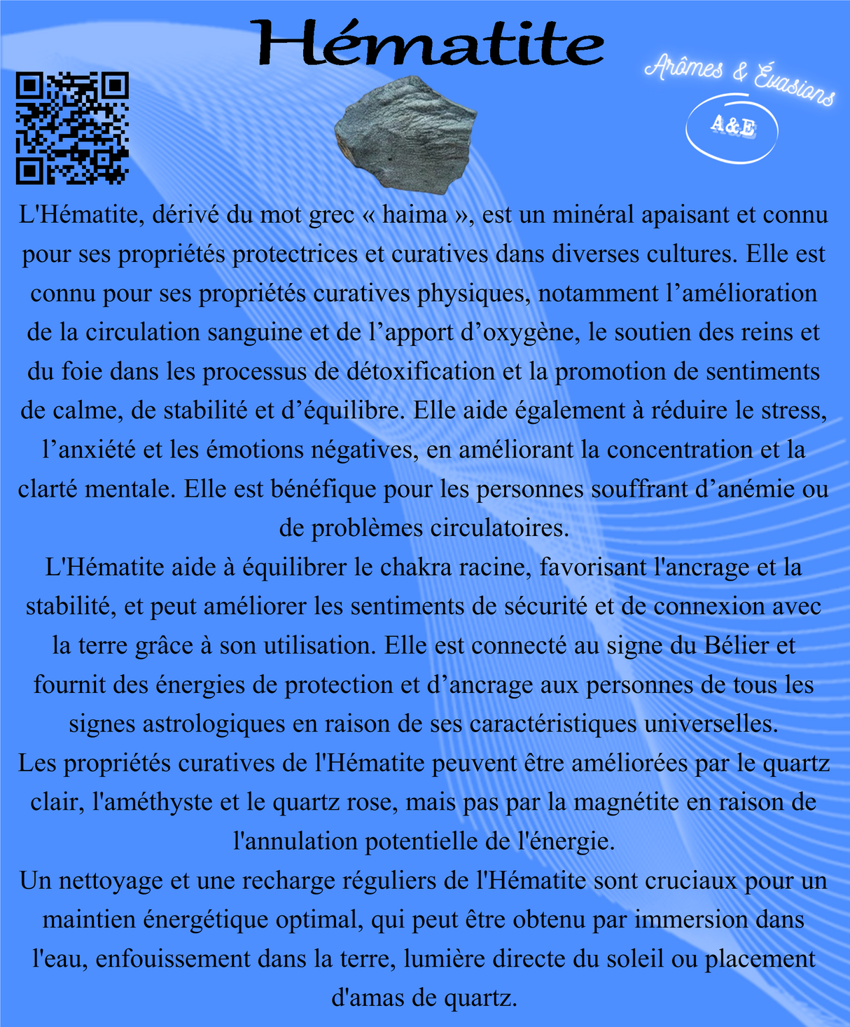 Descriptive Cards - Precious Stones & Crystals - Hematite