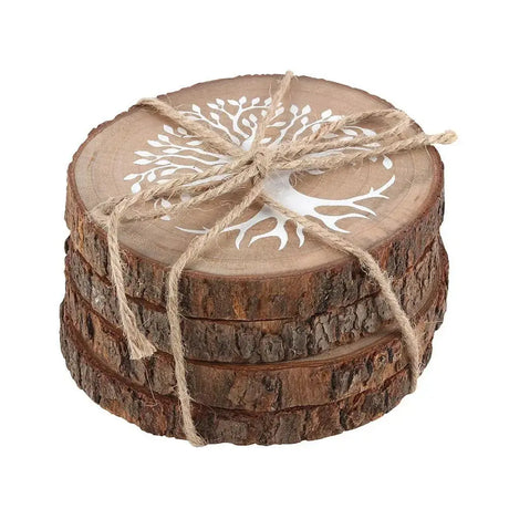 Home Decor - Coaster Set - Tree of Life Wood Slice