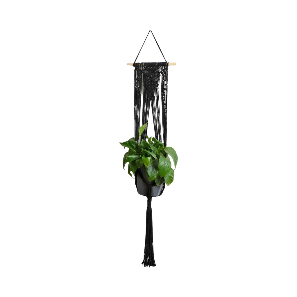 Home Decor -Plants Hanging Pots Holder -Macrame -Black
