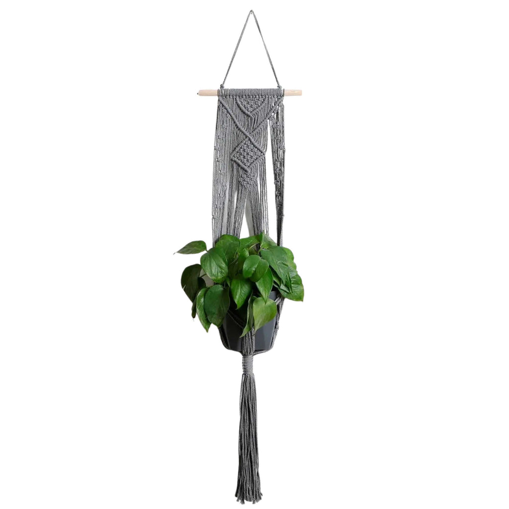 Home Decor -Plants Hanging Pots Holder -Macrame -Grey