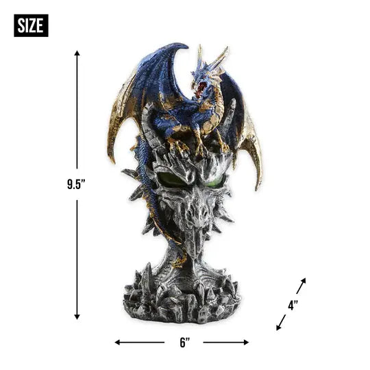 Home Decor -Statue -Blue Dragon Warrior -Figurines -Aromes Evasions 
