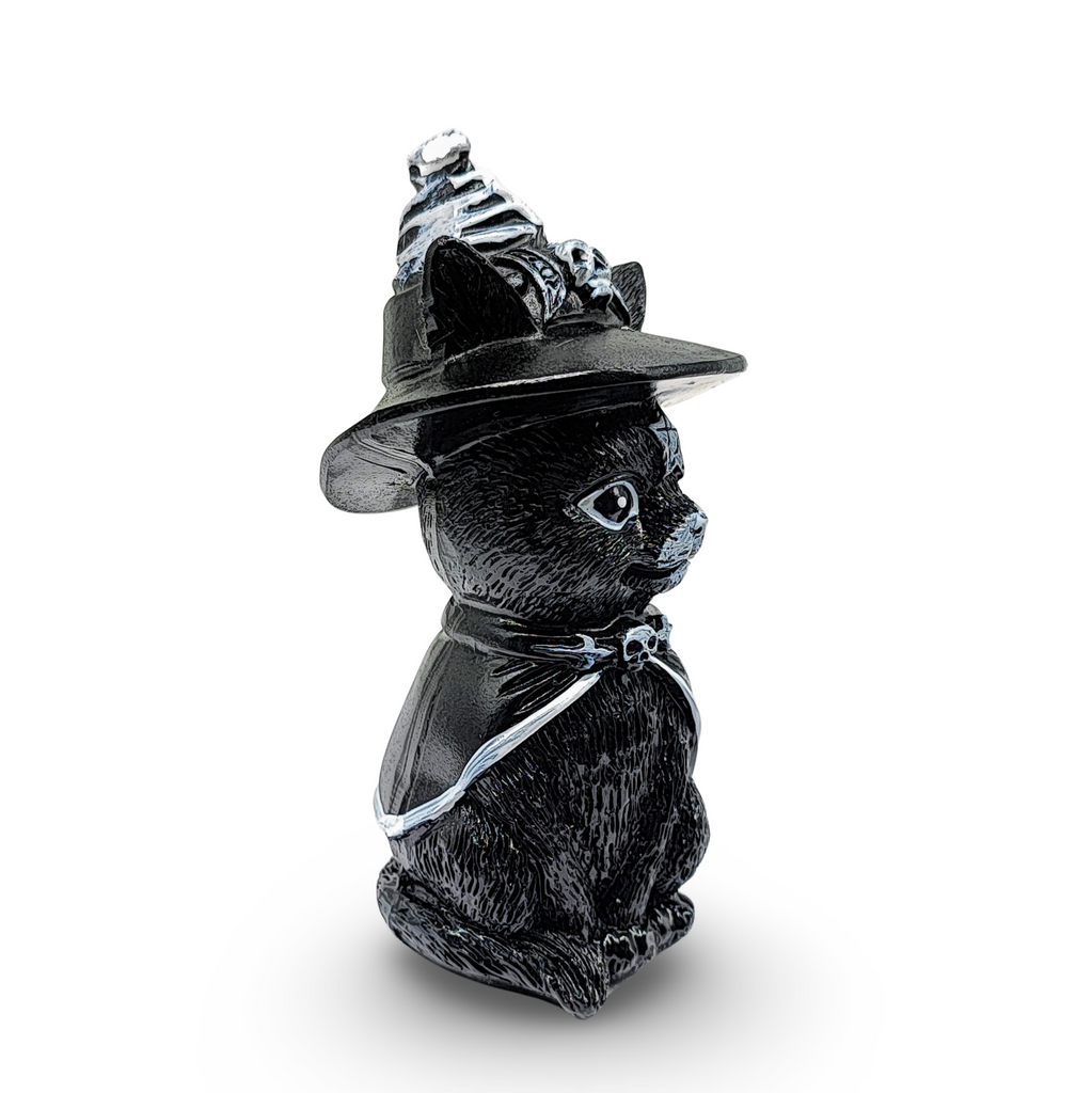 Home Decor -Black Cat with Witch Hat