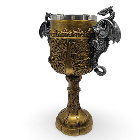 Home Decor -Chalice -Double Dragon