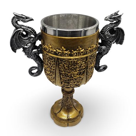 Home Decor -Chalice -Double Dragon