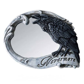 Home Decor -Compact Mirror -Skull & Raven