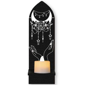 Home Decor -Mystic Wood Mounted Shelf Open Hands