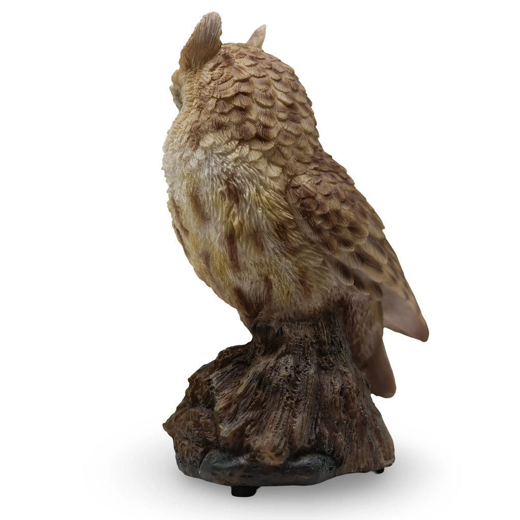 Home Decor - Spirit Animal - Singing Motion Activated - Owl On Stump