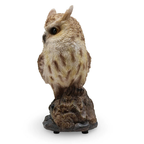 Home Decor - Spirit Animal - Singing Motion Activated - Owl On Stump