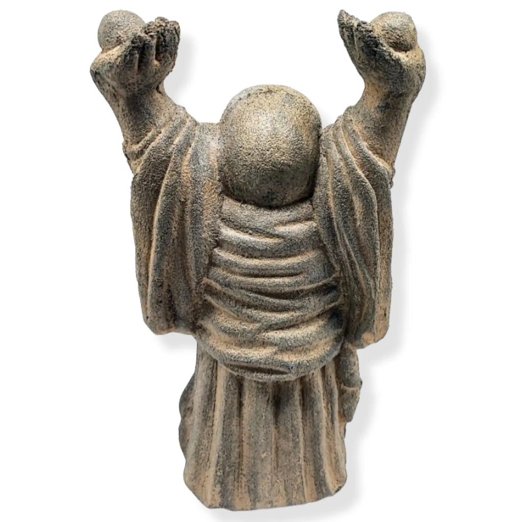 Home Decor -Volcanic Stone -Statue -Happy Buddha -Hands Up