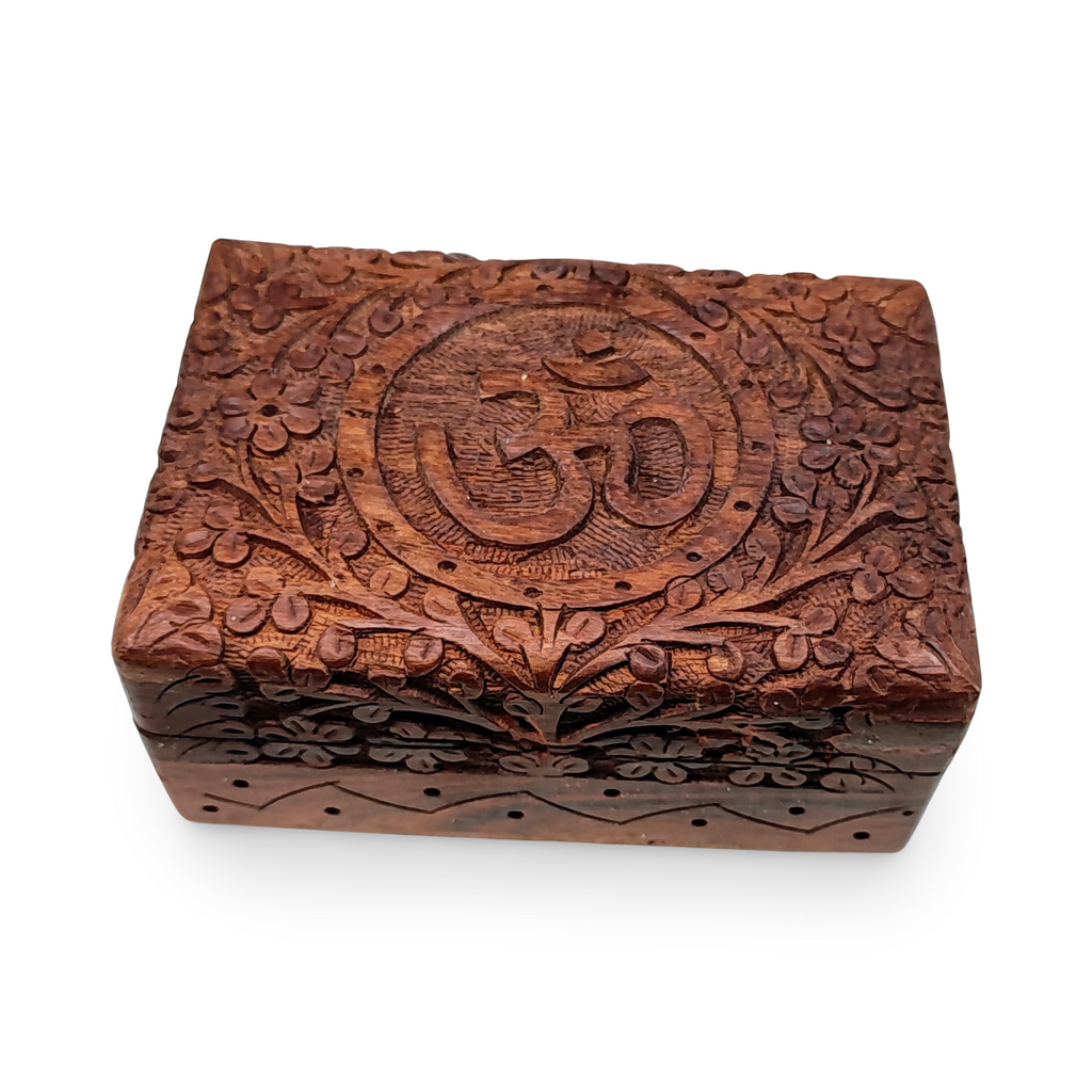 Home Decor -Wood Box -3D Carved -OM