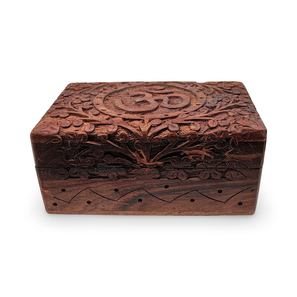 Home Decor -Wood Box -3D Carved -OM