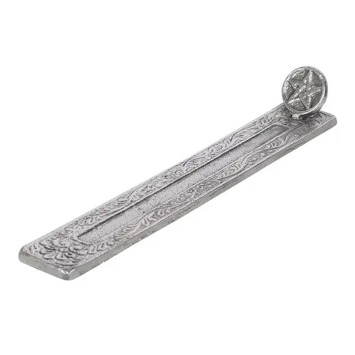 Incense Burner -Stick Holder -Silver Pentagram