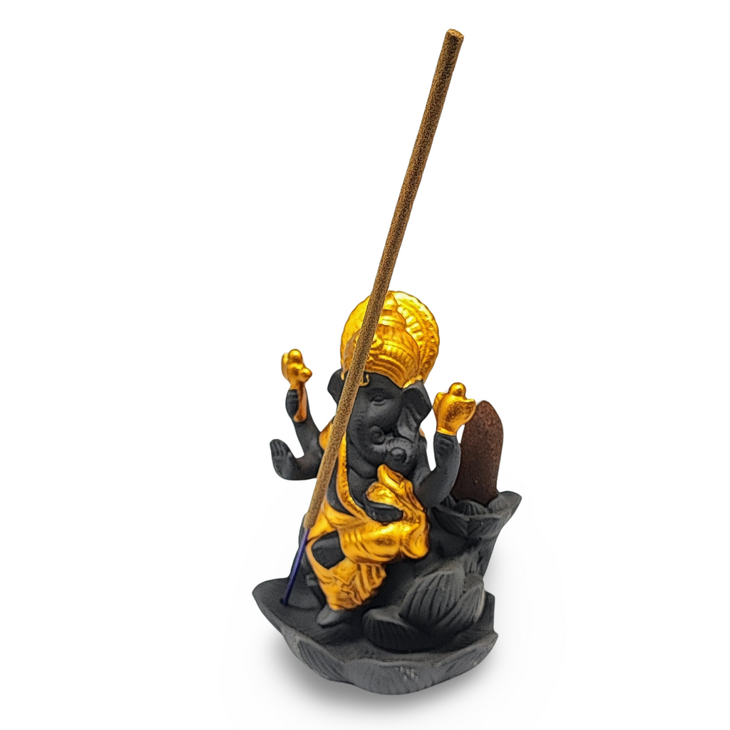 Incense Burner -Ceramic -Backflow & Stick Holder -Ganesha