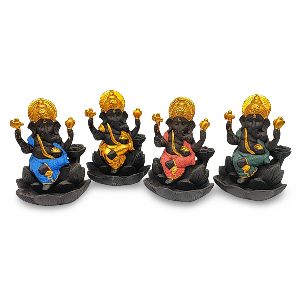 Incense Burner -Ceramic -Backflow & Stick Holder -Ganesha
