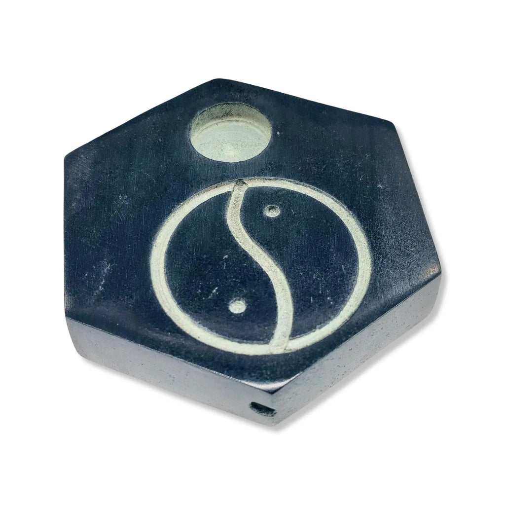 Incense Burner -Soapstone -Cone Yin Yang