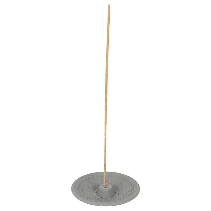 Incense Burner -Stick Holder -Terracotta -Grey Mandala
