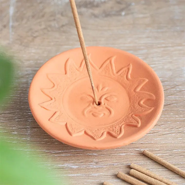 Incense Burner -Stick Holder -Terracotta -Sun