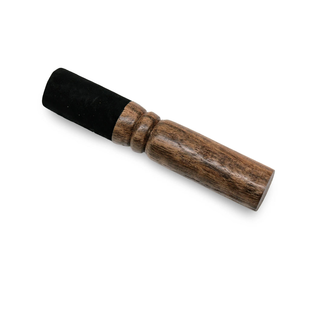 Singing Bowl - Stick / Mallet - Wood 3-Medium wood & Suede: about 26.5x129mm (1.04"x5.5")