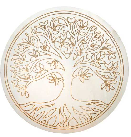 Metaphysical Tools -Wood Crystal Grid -Tree of Life