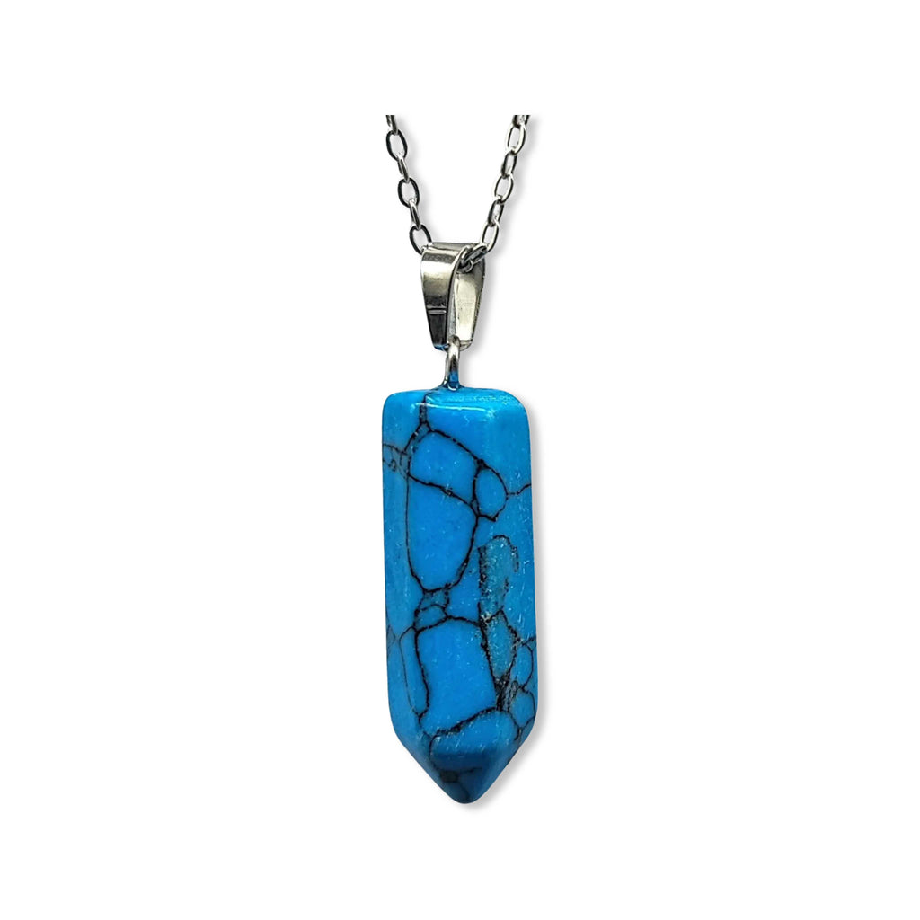 Necklace -Bullet Point -Gemstone Pendant -Turquoise