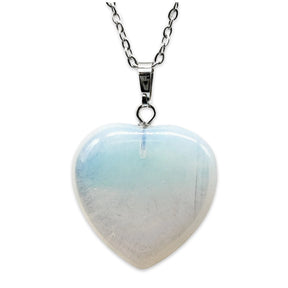 Necklace - Heart Shaped - Opalite