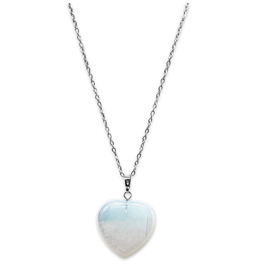 Necklace - Heart Shaped - Opalite