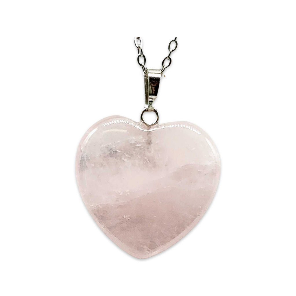 Necklace -Heart Shaped -Rose Quartz -Rose Quartz -Aromes Evasions 