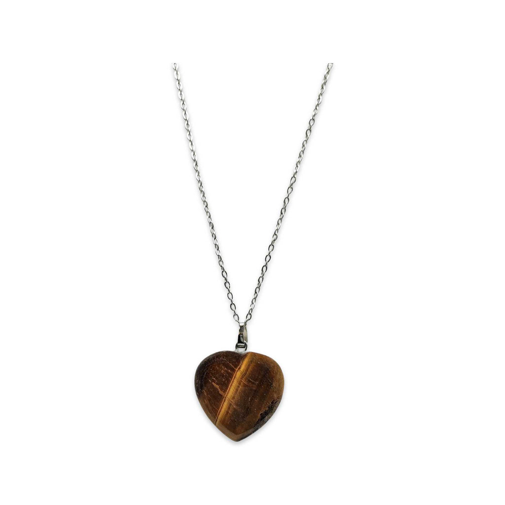 Necklace -Heart Shaped -Tiger Eye