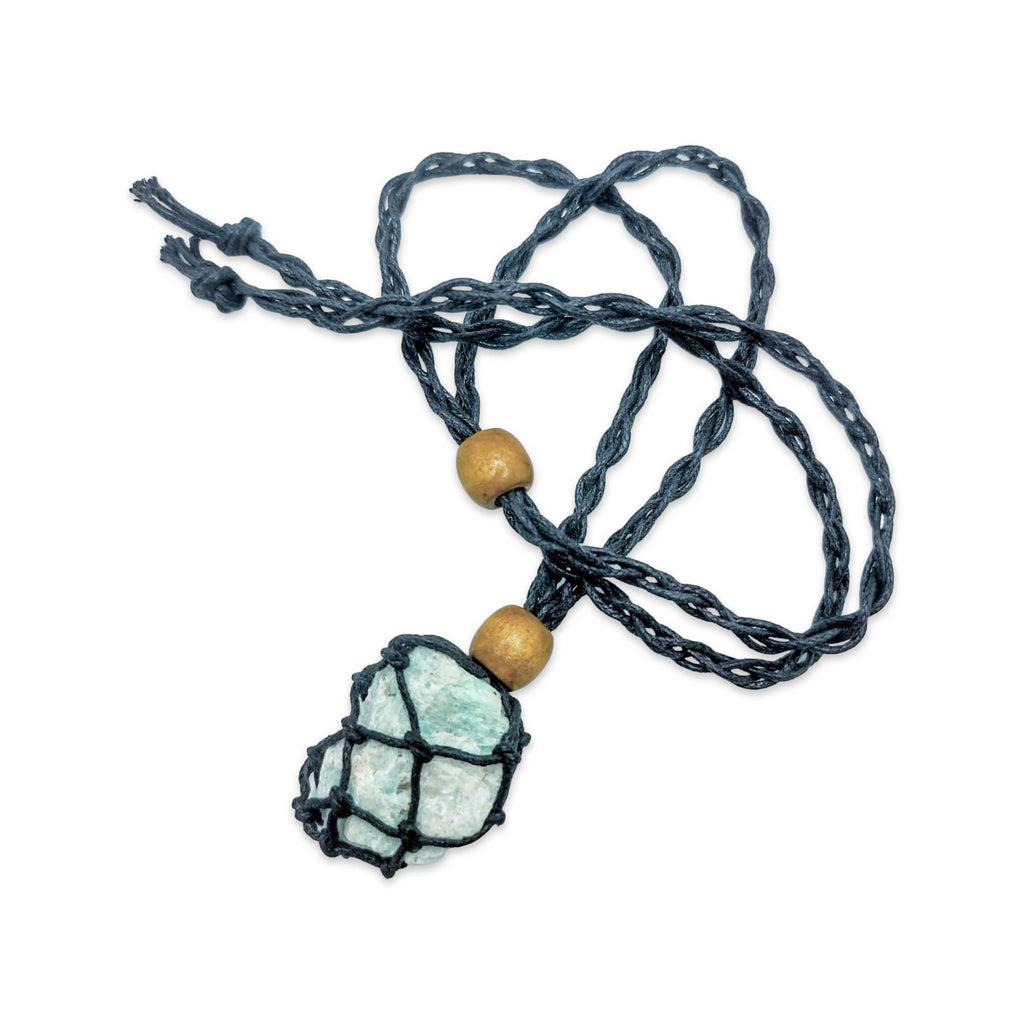 Necklace -Mesh Gemstone -Amazonite