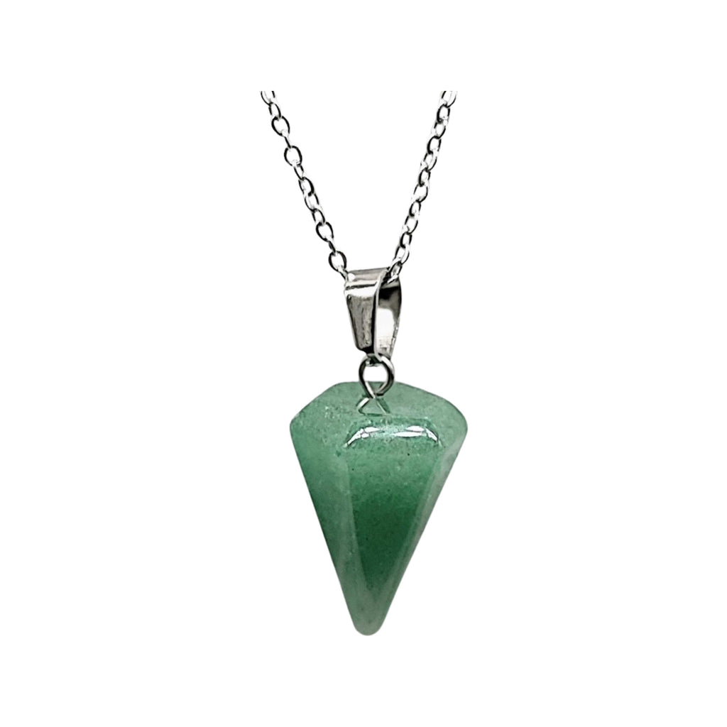 Necklace - Mini Cone - Green Aventurine
